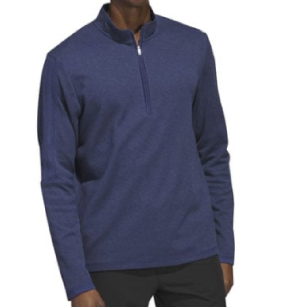 NWT New Adidas Men's 3-Stripe 1/4 Quarter Zip Golf Pullover Medium M Shirt Top